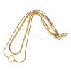 201 Stainless Steel Double Layer Snake Chain Necklaces STAS-B076-07P-2