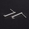 304 Stainless Steel Stud Earring Findings STAS-G224-21S-01-3