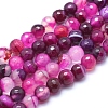Natural Striped Agate/Banded Agate Beads G-J371-09-8mm-1