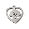 Non-Tarnish 201 Stainless Steel Pendants STAS-E206-06P-05-1