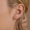 925 Sterling Silver Polygon Hoop Earrings EJEW-C146-05G-3