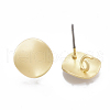 Smooth Surface Alloy Stud Earring Findings PALLOY-T064-43MG-2