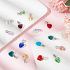 Electroplate Glass Dangle Charms PALLOY-GO00007-4