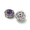 Brass Pave Natural Amethyst Multi-Strand Links KK-D366-01P-A-2
