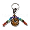 7 Chakra Natural Gemstone Tassel Keychain G-C066-06B-2