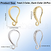 SOFPLATE 24 Pairs 2 Colors Brass Earring Hooks KK-SP0001-40-2