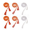 6Pcs 3 Style Polyester Tassel Big Pendant Decorations FIND-TA0001-50-8