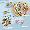 DICOSMETIC 160Pcs 8 Colors Opaque Acrylic Beads MACR-DC0001-13-5