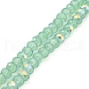 Baking Painted Transparent Glass Beads Strands DGLA-A034-J8mm-B-2