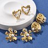 304 Stainless Steel Clear Cubic Zirconia Stud Earrings EJEW-R020-05G-03-4