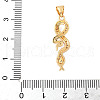 Brass Micro Pave Cubic Zirconia Enamel Pendants KK-D354-04G-D-3