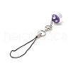 Mushroom Opaque Resin Mobile Strap HJEW-JM00970-4
