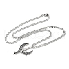 304 Stainless Steel Black Enamel Moon Goddess Pendant Necklaces NJEW-H065-10P-2