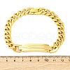 304 Stainless Steel Cuban Link Chain Bracelets for Women Men BJEW-R018-01G-5