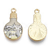 Printed Alloy Enamel Pendants ENAM-N056-178-06-1