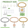  6 Sets 3 Colors Sublimation Blank Alloy & Aluminum Tree of Life Charm Bracelets Set BJEW-NB0001-11-2