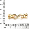 Brass Micro Pave Clear Cubic Zirconia Fold Over Clasps KK-U059-32G-3
