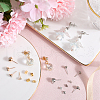 SUNNYCLUE 160Pcs 8 Styles Diamond Glass Stud Earring Findings IFIN-SC0001-58-4