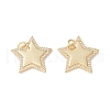 Brass Micro Pave Clear Cubic Zirconia Pendants X-KK-G415-16G-2