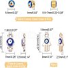  48Pcs 8 Colors Evil Eye Alloy Enamel European Beads ENAM-NB0001-50-6
