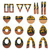  20Pcs 10 Styles Resin & White Wood Pendants RESI-TA0002-67B-1
