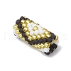 Handmade Glass Seed Beaded European Beads PALLOY-MZ00694-04-3