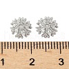 Brass Micro Pave Clear Cubic Zirconia Bead Caps KK-V015-32P-2