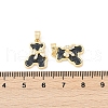 Brass Micro Pave Clear Cubic Zirconia Pendants KK-R213-04G-3