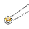 TINYSAND Rhodium Plated 925 Sterling Silver Rhinestone Pendant Necklace TS-N396-CY-2