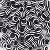 Striped Resin Beads RESI-TAG0001-01-12