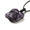 Irregular Nuggets Natural Mixed Gemstone Pendant Necklace G-H286-02-4