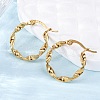201 Stainless Steel Hoop Earrings X-EJEW-A054-05C-G-1