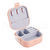 Square PU Leather & PP & Silicone Jewelry Set Box AJEW-TAC0014-13C-2