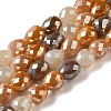 Electroplated Glass Beads Strands GLAA-B013-01G-1