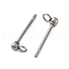 202 Stainless Steel Stud Earring Findings STAS-I324-01P-2mm-2