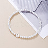 Plastic Pearl Round Beaded Stretch Bracelets for Women WGC81DB-12-1