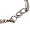 Tarnish Resistant 201 Stainless Steel Column & Oval Link Chain Bracelets BJEW-B078-85P-3