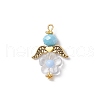 Acrylic Beads with Glass Beads Pendants PALLOY-MZ00699-3