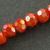 Electroplate Opaque Glass Beads Strands EGLA-R017-4mm-9-2
