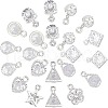 Mixed Shapes Alloy Charms ZIRC-SC0001-04P-1