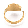 304 Stainless Steel Cuff Ring Components STAS-T066-21G-3