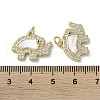 Brass Micro Pave Cubic Zirconia Charms KK-G485-24B-G-3