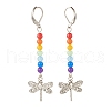 Natural Malaysia Jade with Alloy Charm Long Dangle Leverback Earrings EJEW-JE04909-4