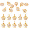 Brass Micro Pave Clear Cubic Zirconia Charms X1-RJEW-T063-38G-NF-1