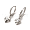 Crystal Rhinestone Rhombus Dangle Stud Earrings EJEW-P219-22P-1