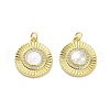 Brass Micro Pave Clear Cubic Zirconia Pendants KK-K365-02C-G-1