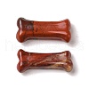 Natural Red Jasper Dog Bone Shape Sculptures DJEW-G033-01A-01-2