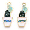 Alloy Enamel Pendants ENAM-WH0050-02LG-RS-2