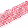 Baking Paint Transparent Glass Beads Strands DGLA-A035-T4mm-D01-1