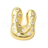 Rack Plating Brass Micro Pave Clear Cubic Zirconia Perdants KK-C067-11G-U-1